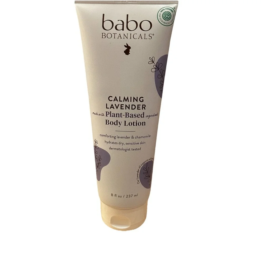 Babo Botanicals Calming Lavender Plant-Based Body Lotion 8oz Hydrating Sensitive
